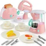 Joyin Play Kitchen Toys, Pretend Play Kitchen Appliances Toy Set with Coffee Mak