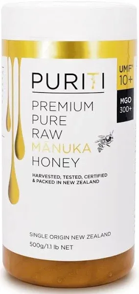 PURITI Manuka Honey MGO 300+ / UMF 10+ | 100% Pure Genuine Raw Manuka Honey | 8.8 Oz / 250g | Harvested, Tested, Certified and Packed in New Zealand