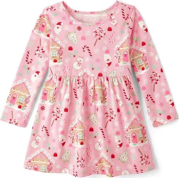 The Children's Place Baby Girls' and Toddler Long Sleeve Casual Dresses