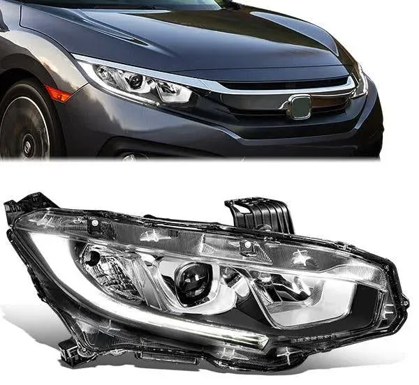 Headlamp Assembly Right Passenger Side for 2016-2019 Honda Civic (33100-TBA-A01<wbr/>)