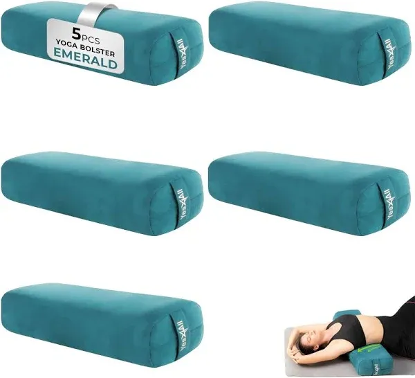 Yes4All Triple-Layer Sponge Yoga Bolster Pillow for Restorative Yoga & Meditation - Versatile Yoga Support Pillow, Balance & Poses Modification