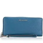 Michael Kors Long Zip Around Continental Wallet Wristlet Leather Phone id Holder