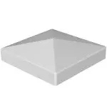 Veranda 5 in. x 5 in. White Vinyl Pyramid Fence Post Top