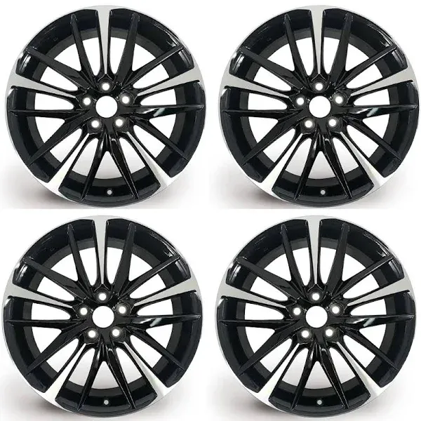 New Set of 4 19&#034; Machined Black Alloy Wheels Rims for 2018-2025 Toyota Camry