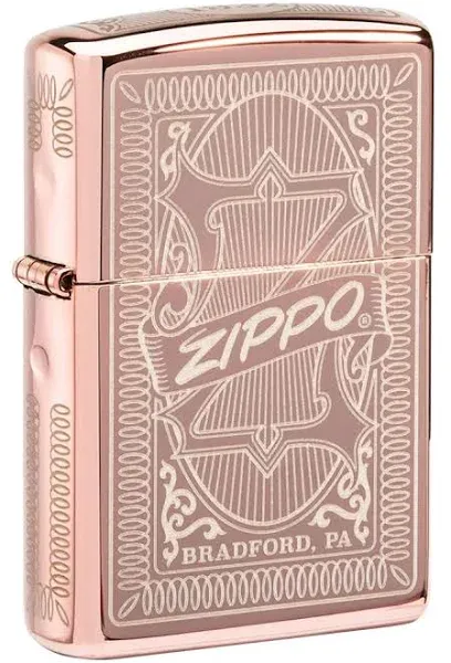 Zippo Reimagine Zippo Design Rose Gold Pocket Lighter