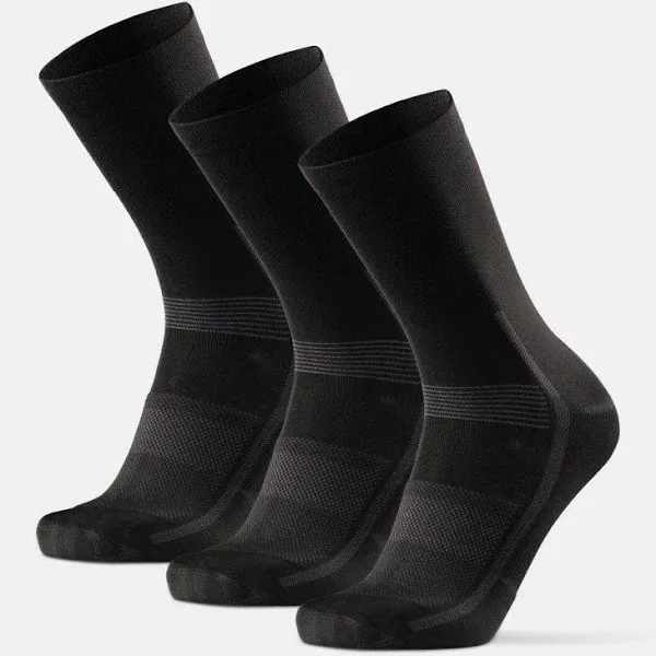 DANISH ENDURANCE Cycling Socks, Crew Length, Breathable, and Cushioned Bike Socks, for Men & Women, 3-Pack