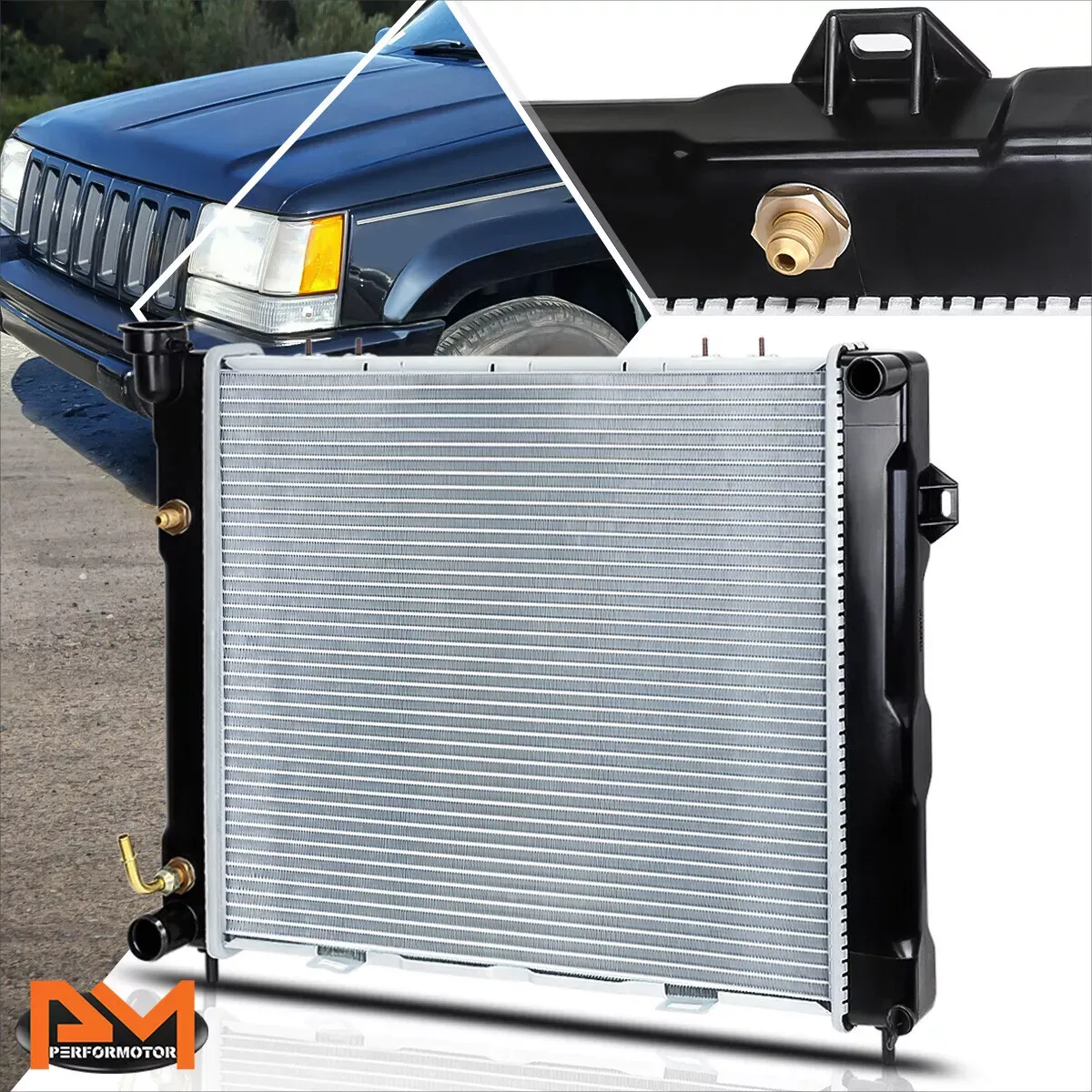 Aluminum Core OE Factory Radiator for 93-97 Jeep Grand Cherokee 4.0 AT DPI-1396