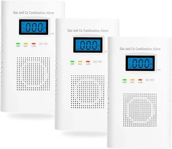 Carbon Monoxide and Natural Gas Detector,Vzmco<wbr/>v Combination white 