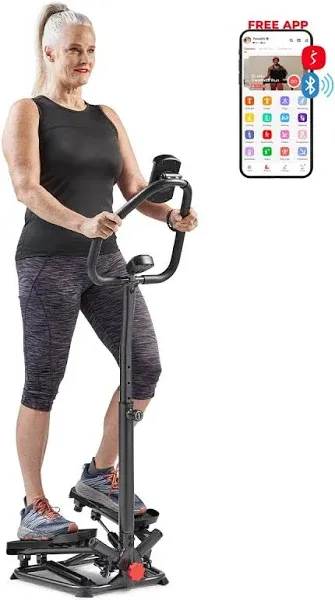 Sunny Health & Fitness Smart Stair Stepper Machine with Handlebar