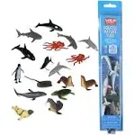 Wild Republic Aquatic Animals, Toy Figures, Tube Animals, Kids Gifts, Ocean theme Party Supplies, Sea Creatures, 18-Piece Collection