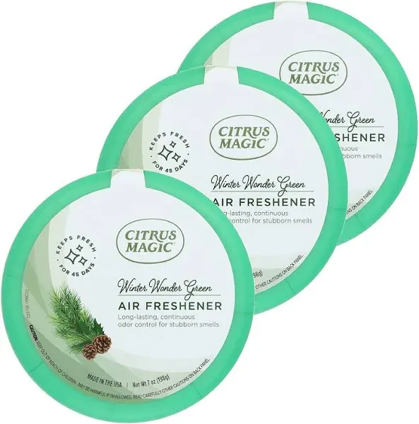 Holiday Odor Absorbing Solid Air Freshener, Holly Jolly Peppermint, 7-Ounce, ...