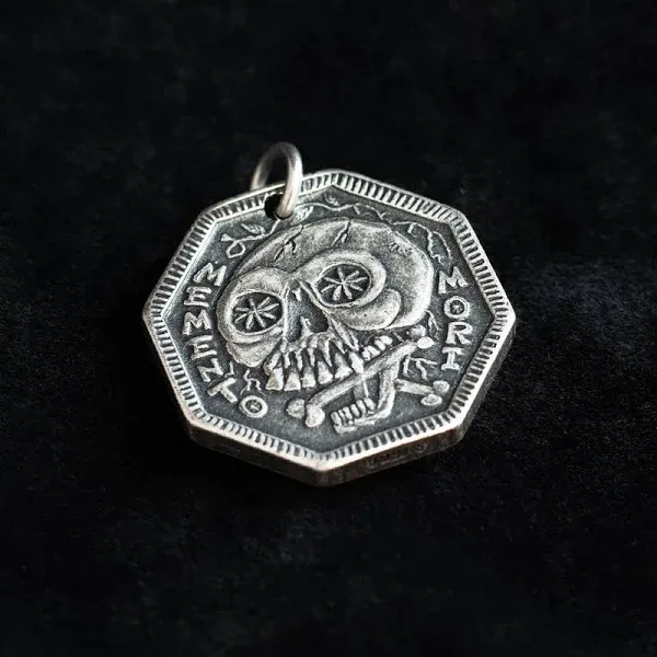 Memento Mori Necklace in Silver