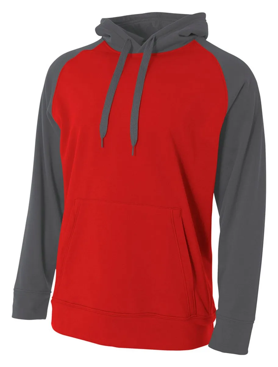 A4 Men's Color Block Tech Fleece Hoodie