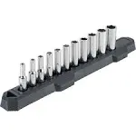 CRAFTSMAN Socket Set, SAE, 1/4" Drive, 6 Pt., 11Piece (CMMT12050)