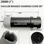 1-Inch Vacuum Brazed Diamond Drill Bit for Porcelain Ceramic Tile and Marble