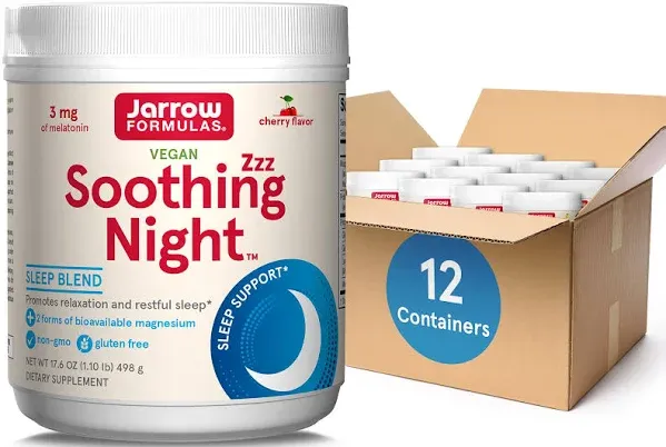 Jarrow Formulas Soothing Night, Cherry Flavor - 1.1 60 Servings (Pack of 1) 