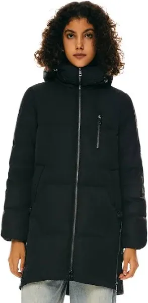 Orolay Women's Two-Way Zipper Hooded Puffer Jacket