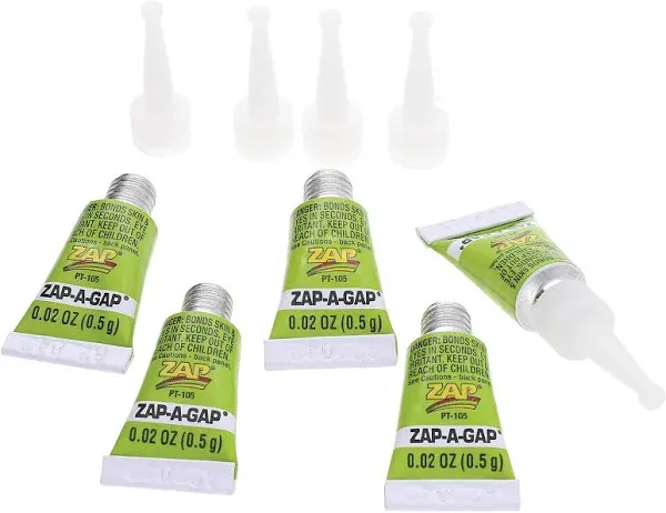 Pacer Glues Zap-A-Gap CA+ Single-Use Tubes