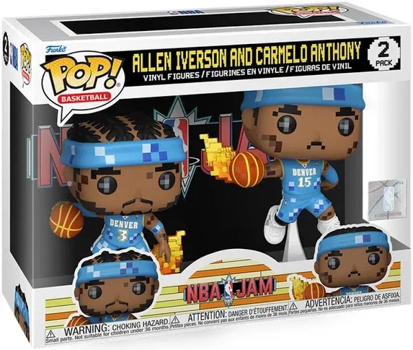 Funko Pop! NBA Jam Allen Iverson and Carmelo Anthony 2-Pack