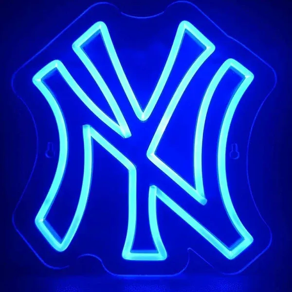 Neon Sign for New York Yankees,Dimmable Sports Team NY Neon Light for Party, Bar, Man Cave,Game Room Decor Man Birthday Gift