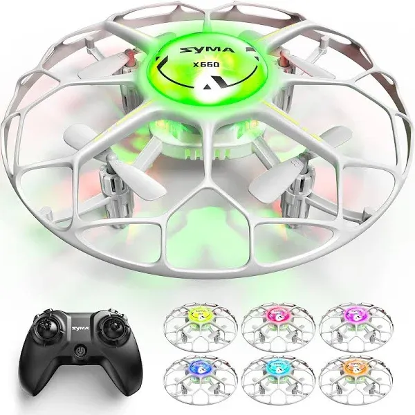 SYMA Drone for Kids with LED, X660 Mini Quadcopter Rotary Ascent, Headless Mode Full RC