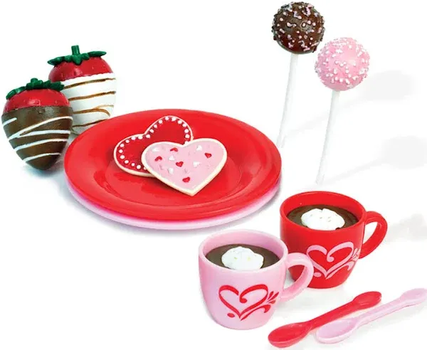 18 Inch Warm Your Heart Doll Accessories Food Set Perfect for the American Baking Girl. Includes Hot Cocoa, Cake Pops, Cookies and More Mini Doll Food by Sophia's, 12 piece set