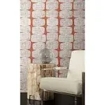 RoomMates Mid-Century Beads Peel & Stick Wallpaper Orange