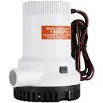 12V 1500GPH Non Automatic Bilge Pump Submersible Pump Plumbing with Hose ID 29MM