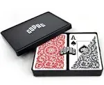 Copag 1546 100% Plastic Playing Cards - Bridge Size Jumbo Index Black/Red Double Deck Set