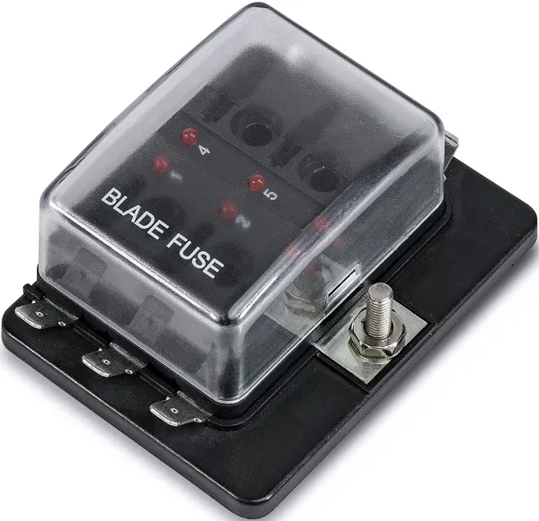 True Mods 6 Way Blade Fuse Box for Automotive ATC/ATO Blade Fuses 100 AmpLED ...