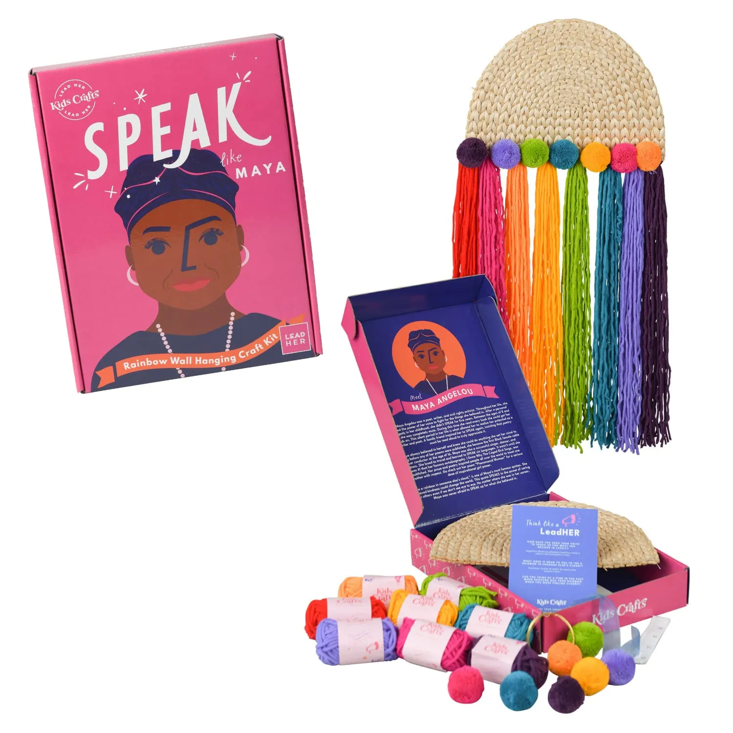 Kids Crafts Speak Like Maya Rainbow Wall Hanging Craft Kit