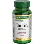 Nature's Bounty Biotin 5000 mcg