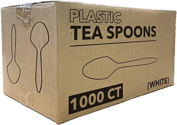 Medium-Weight Disposable Plastic Spoons 1000Ct Casual Events Dining Supplies New