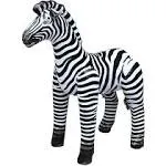 Jet Creations 32" Tall Inflatable Zebra Toy, Realistic Animal Figure for Africa Safari Party Decoration, Pool, Birthday, Wildlife, Christmas,Winter, Thanksgiving, Photo Prop, 1 pc