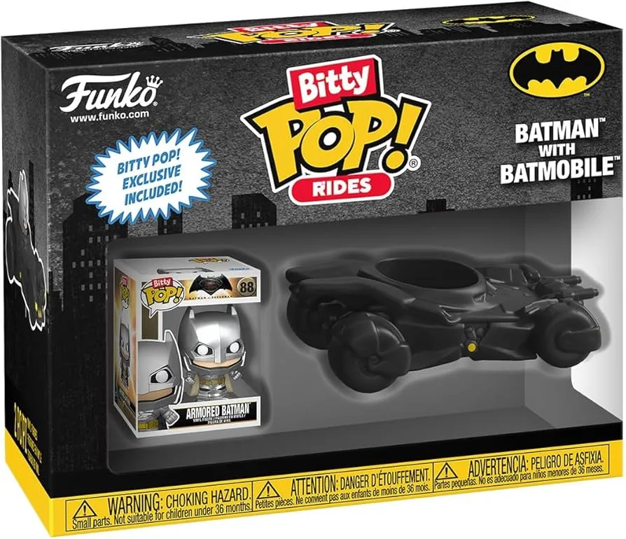 Funko Bitty Pop! Rides DC Comics Batman with Batmobile Vinyl Figure Set