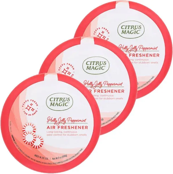 Citrus Magic Holiday Odor Absorbing Solid Air Freshener, TIS The Season, 7-Ounce, Pack of 3