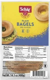 Schar Gluten Free Plain Bagels