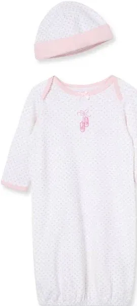 Little Me Baby Girls Ballet Hearts Gown and Beanie Set