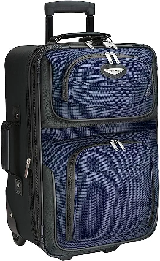 Travel Select Amsterdam Softside Expandable Rolling Luggage, TSA-Approved, Lightweight, Navy, Carry-on 21-Inch