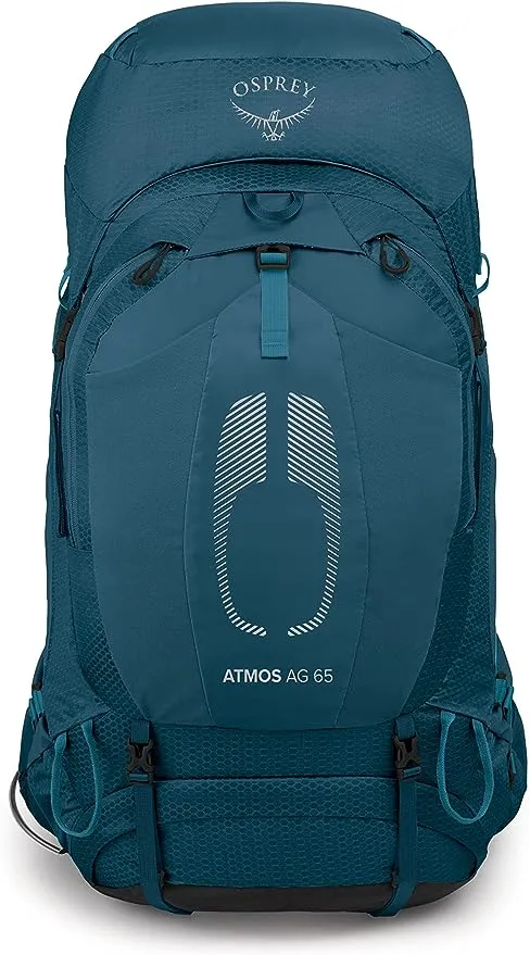 Osprey Atmos AG 65 Men's Backpacking Backpack, Venturi Blue, Large/X-Large