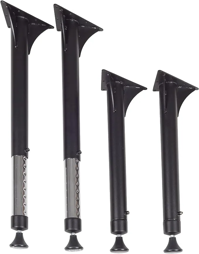 Regency MABP27BK Kee Adjustable Leg, Black and Chrome (Set of 4)