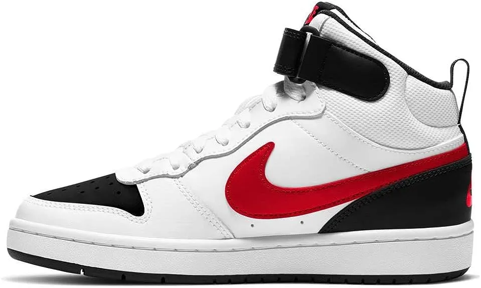 Nike (GS) Court Borough Mid 2 White/University Red-Black