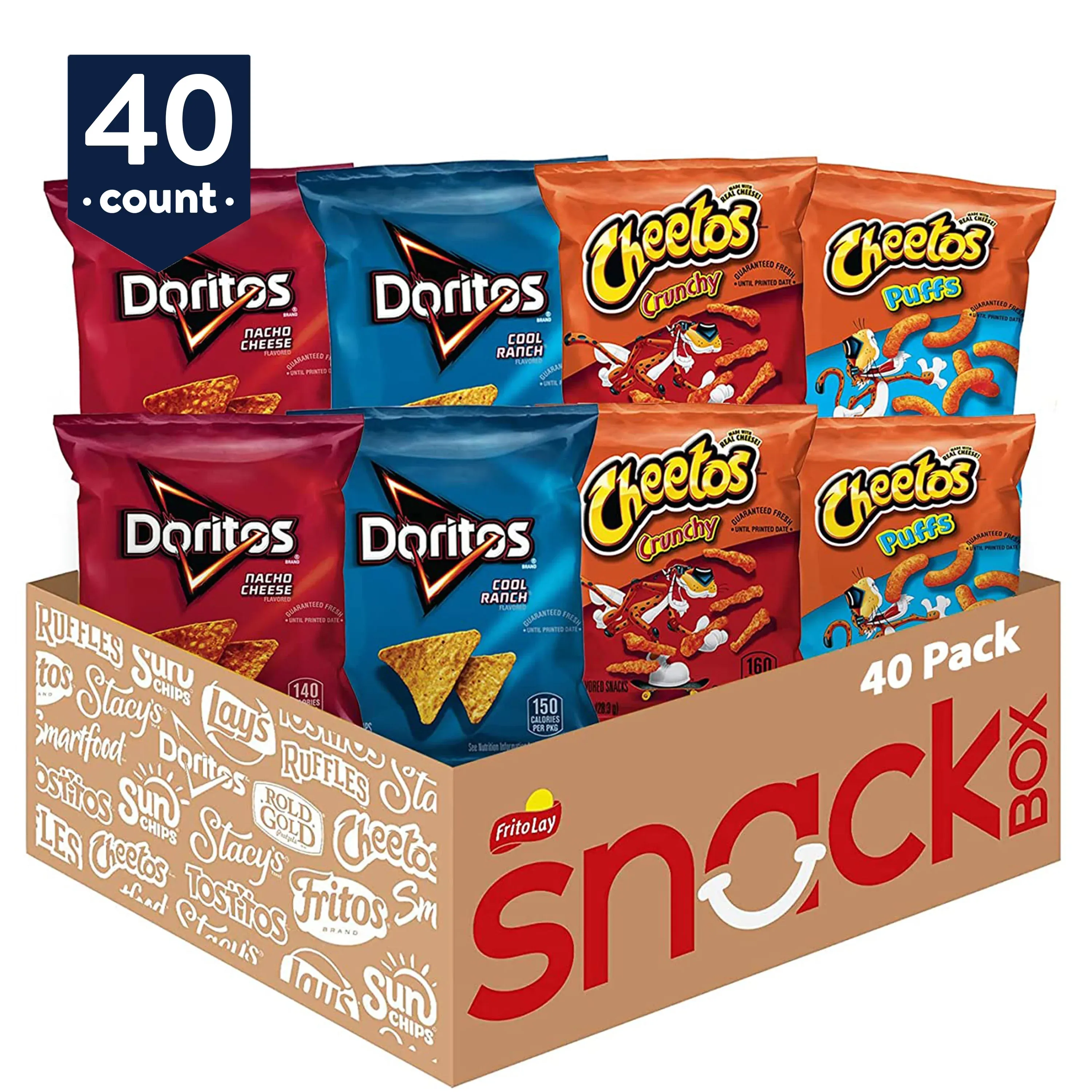 Frito Lay Doritos & Cheetos Mix (40 Count) Variety Pack