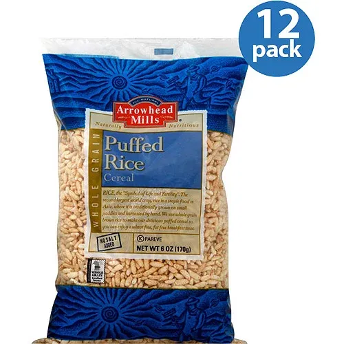 Arrowhead Mills Puffed Rice Cereal, 6 oz, (Pack of 12)