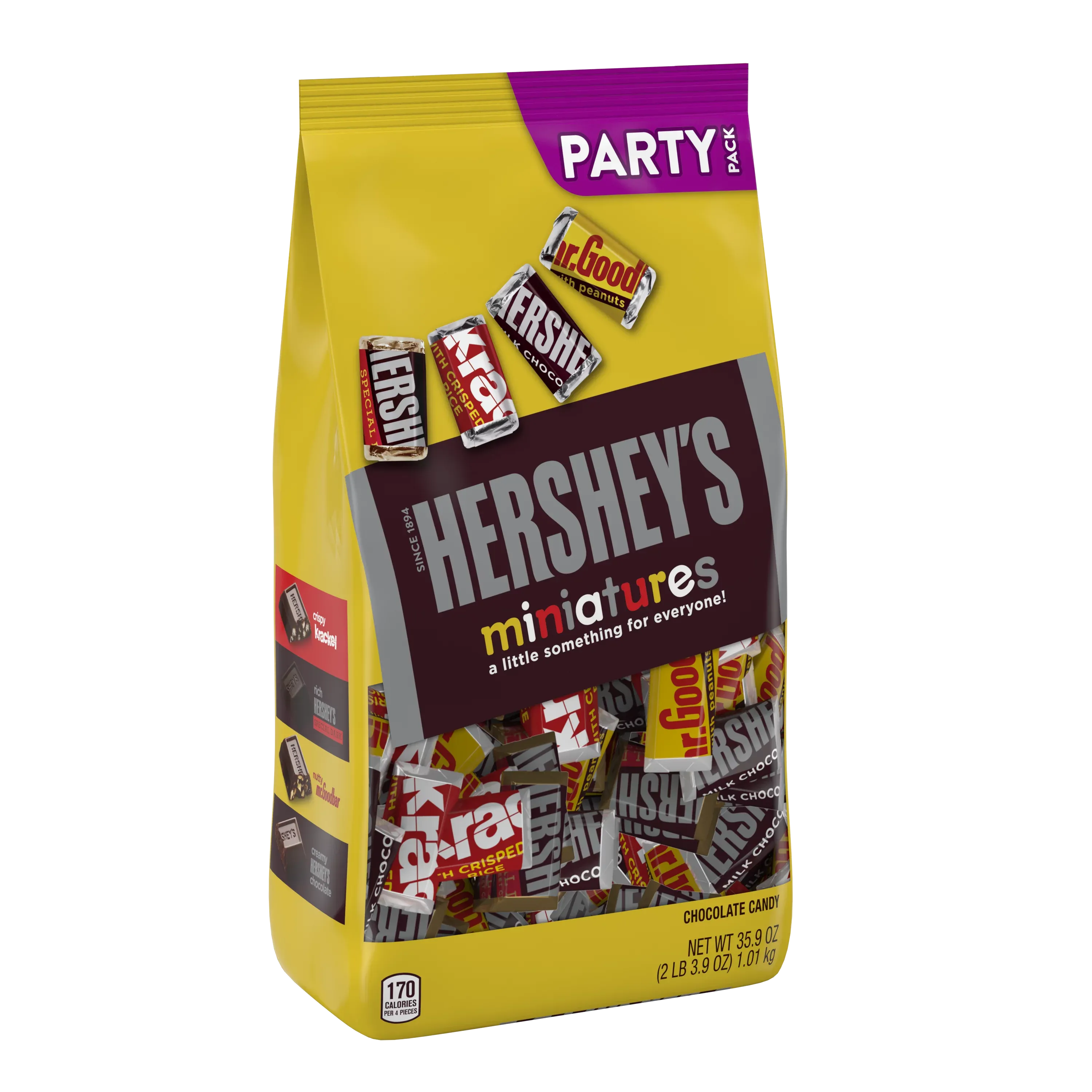 HERSHEY'S Miniatures Assorted Chocolate Candy Party Pack, 35.9 oz