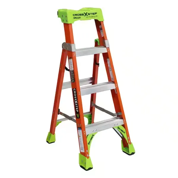 Louisville Ladder 4-foot Fiberglass Cross Step Ladder, 300-Pound Load Capacity, Type IA, FXS1504