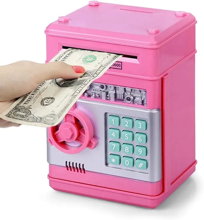 Refasy Piggy Bank Cash Coin Can ATM Bank Electronic Coin Money Bank for Kids-Hot Gift