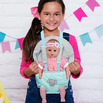 ADORA Baby Doll Carrier with Adjustable Straps and Machine Washable Material, Fits Dolls & Stuffed Animals Up to 20 inches, Birthday Gift for Ages 2+ - Zig Zag