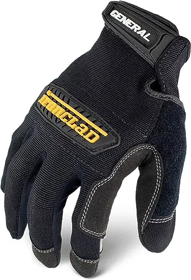 Ironclad General Utility Gloves, X-Large, Black