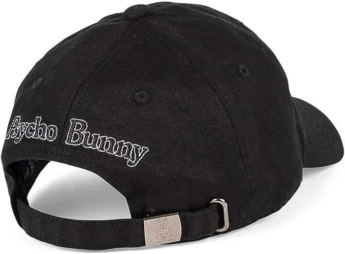 Psycho Bunny Men Core Sunbleached Cap (Black)